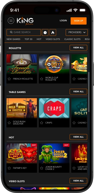 King Johnnie Casino Australia Mobile